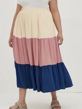 Tiered 3 block color skirt TORRID 3XL 16762824